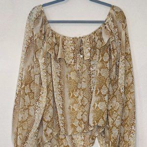 Snake Print Lightweight Blouse